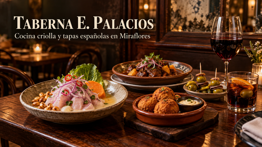 Taberna E. Palacios: cocina criolla, tapas españolas y fuego lento en Miraflores
